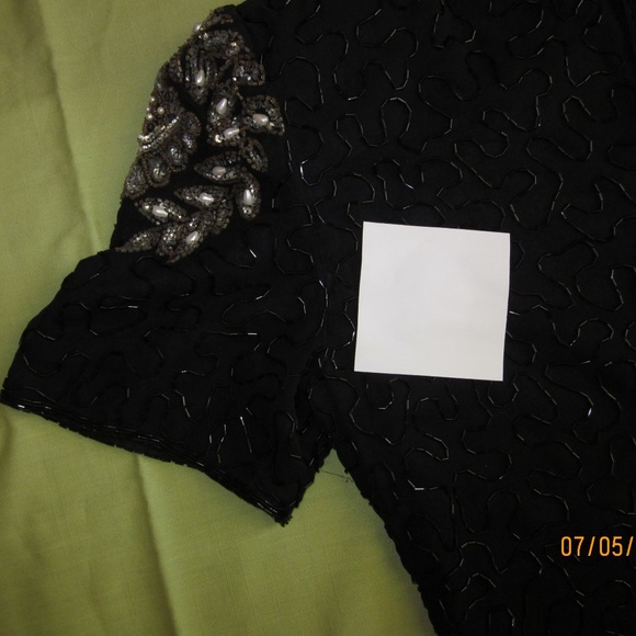 Laurence Kazar Beaded Cocktail Dress - Picture 7 of 8